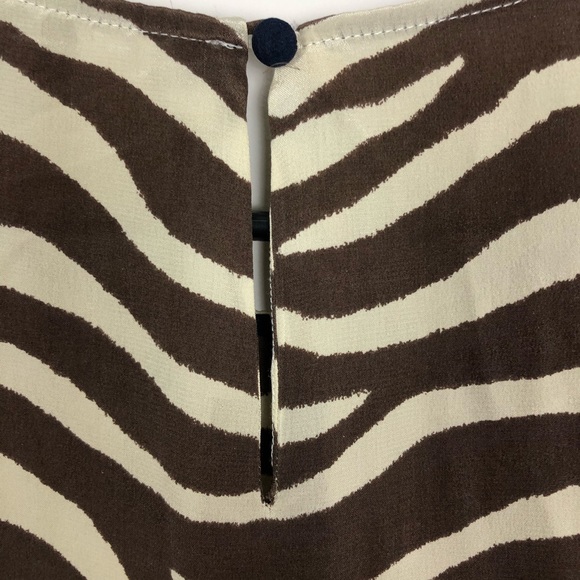 J. Crew 100% Silk Zebra Top - Picture 3 of 5